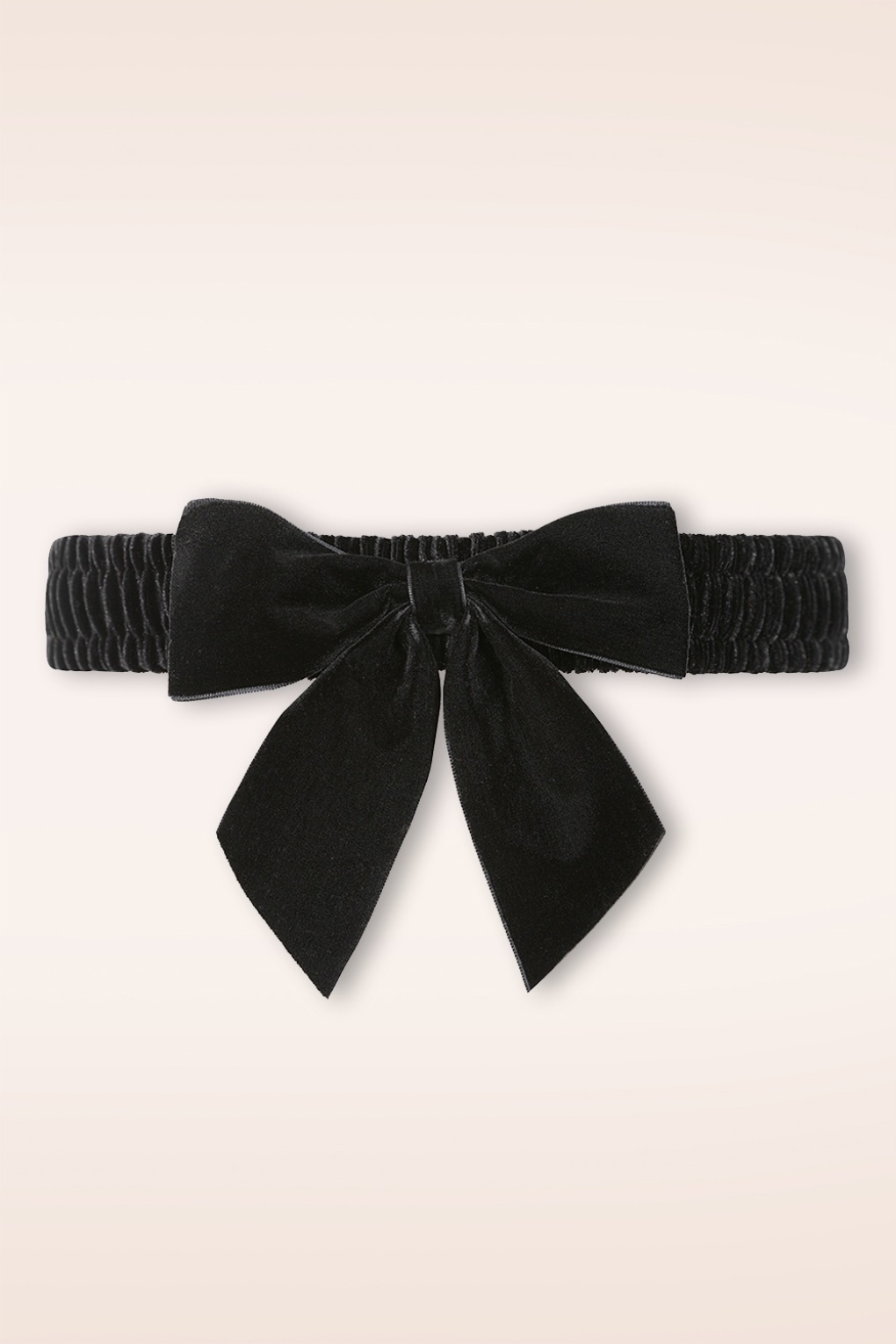 Millie Velvet Bow Gürtel in Schwarz