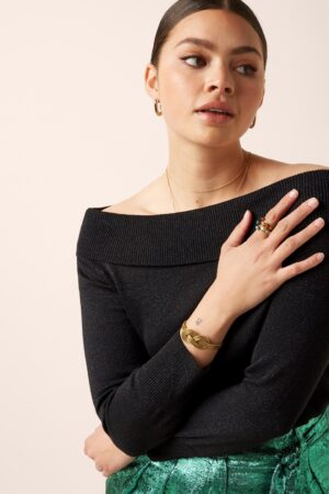 Mirta Lapis Oberteil in Schwarz