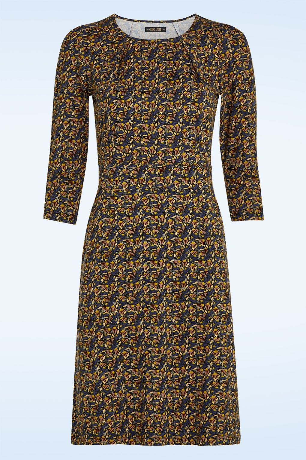 Mona Mirth Kleid in Rhodonit Blau