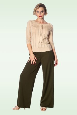 On The Nile Palazzo-Hose in Khaki