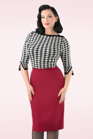 Paula Bleistiftrock in Rot