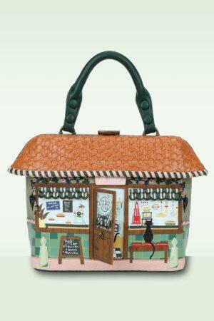 Pie Shop Handtasche in Braun und Grün