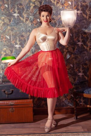 Sandra Frilly Petticoat in Rot