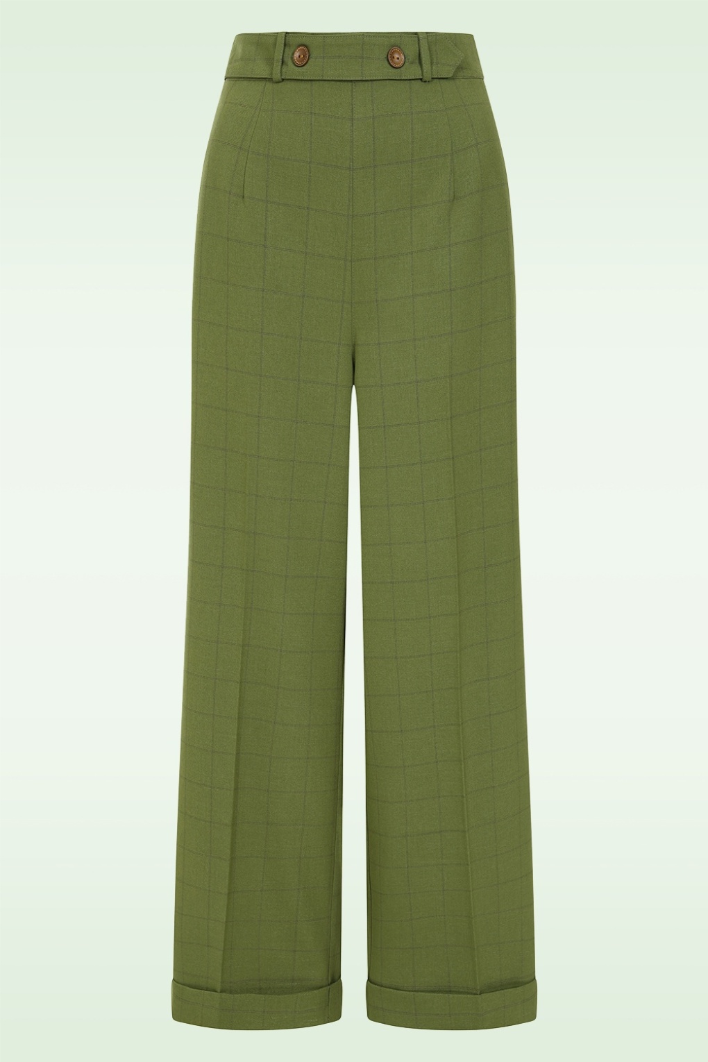 Tailored Check Dream Hose in Grün