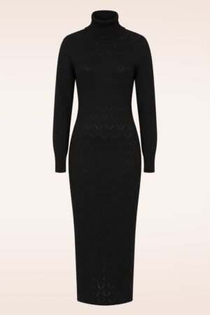 Anick Midi-Strickkleid in Schwarz