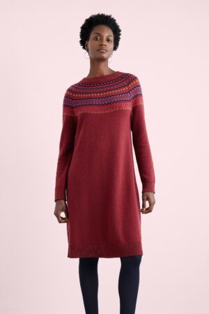 Bird Ring Dress Modernist Kleid in Rot