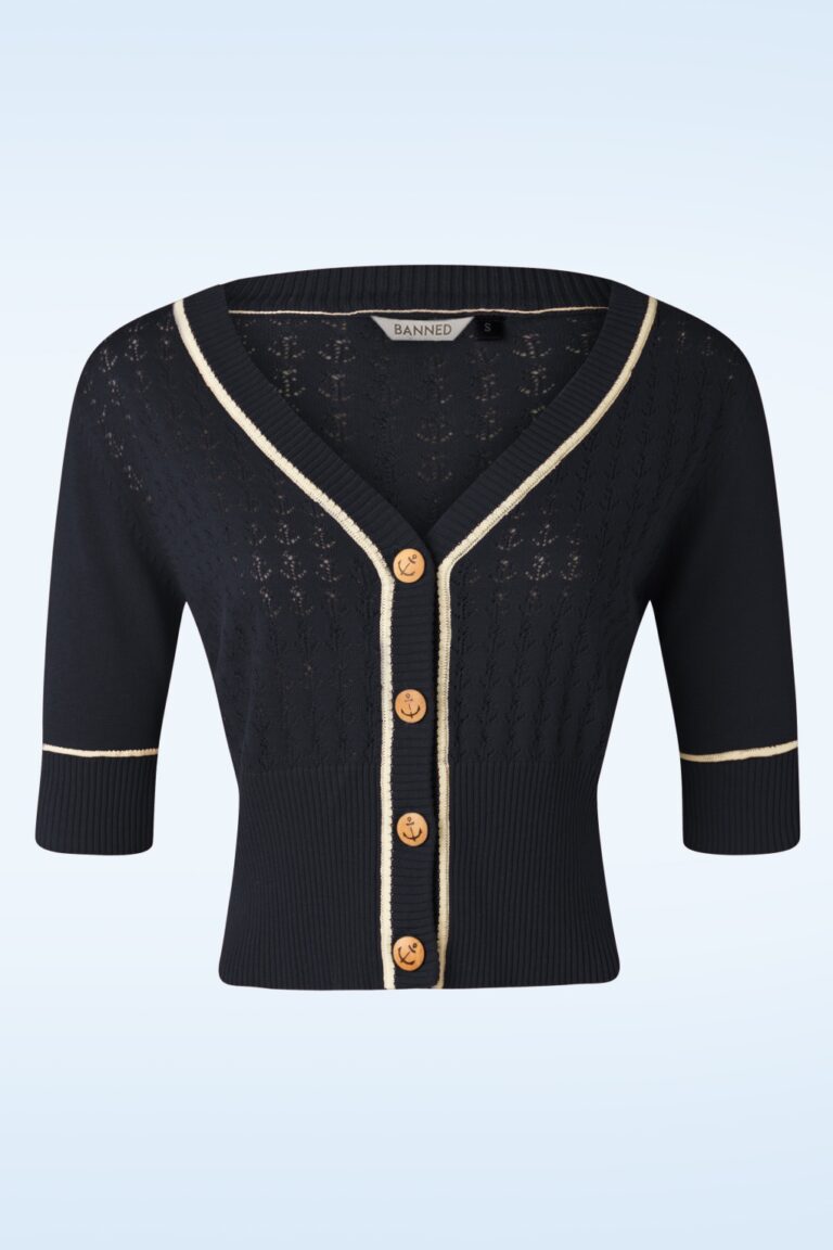 Boat Club Strickjacke in Marineblau