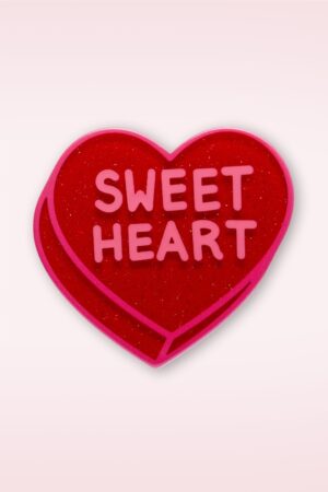 Candy Heart Simplified Mini-Brosche