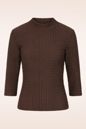 Exklusiv bei Topvintage ~ Josie Oberteil in Schokoladenbraun