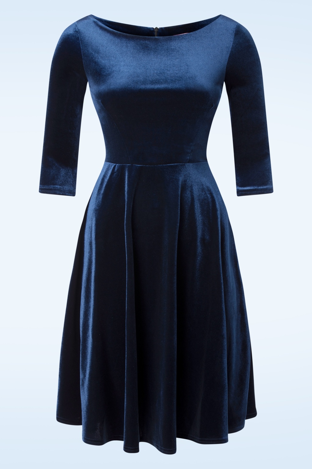 Exklusiv bei Topvintage ~ Riley Samtkleid in Marineblau