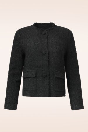 Georgina Tweedjacke in Schwarz