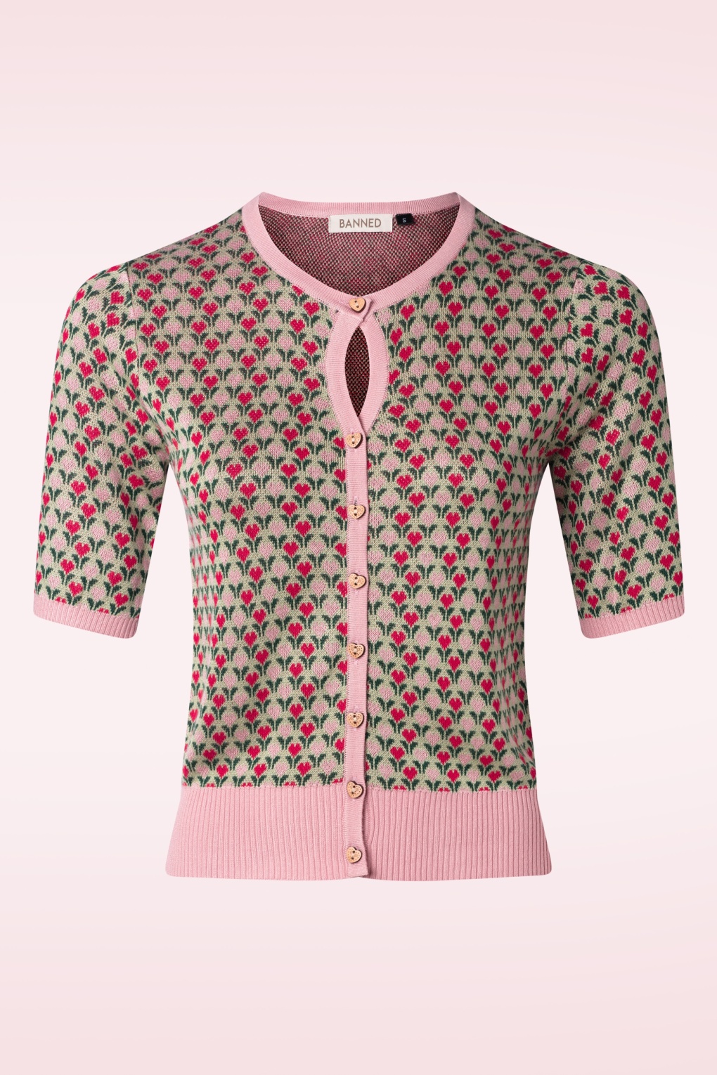 Heart Wonders Strickjacke in Salbeigrün