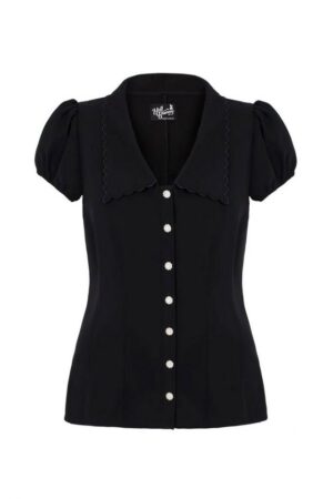 Hell Bunny Blusenshirt Maddy Schwarz