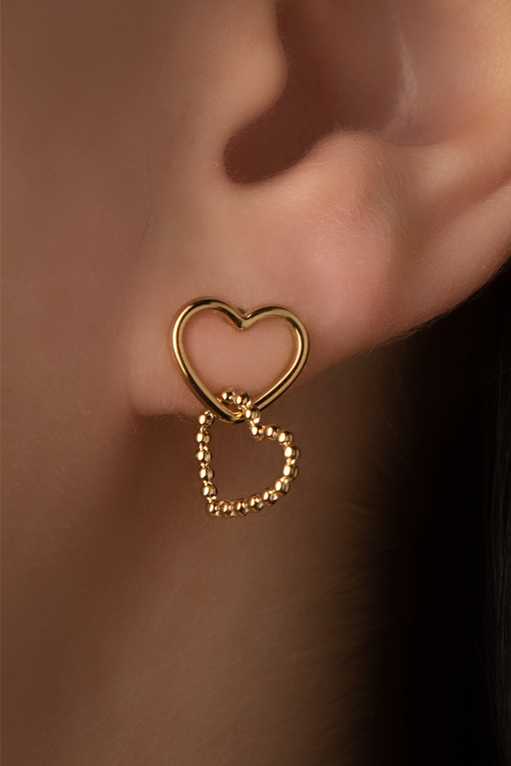 Herz Ohrringe in Gold