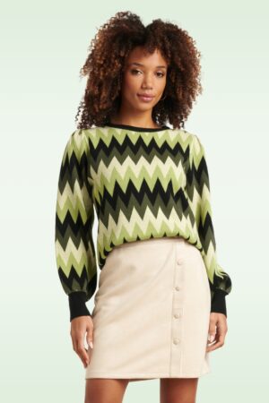 Katie Strickpullover in Sand und Armygrün