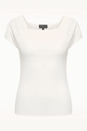 Kaylie Oberteil in Wollweiß