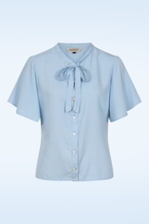 May Wave Bluse in Hellblau