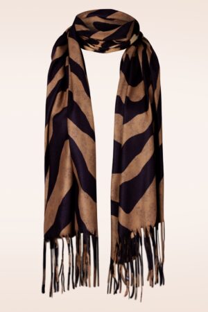 Mira Schal in Schwarz und Braun