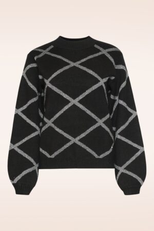 Natalia Pullover in Schwarz und Silber