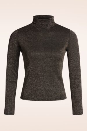 Opal Top in Braun Glitzer