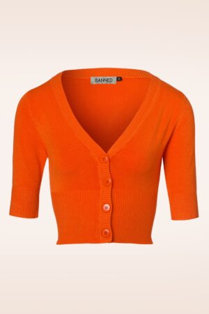 Overload-Strickjacke in Orange
