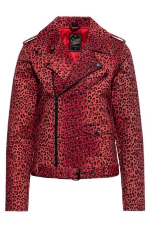 QueenKerosin Collegejacke Motor Queen Service (1-St) Leo-Allover-Print