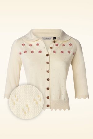 Rose Strickjacke in Off White