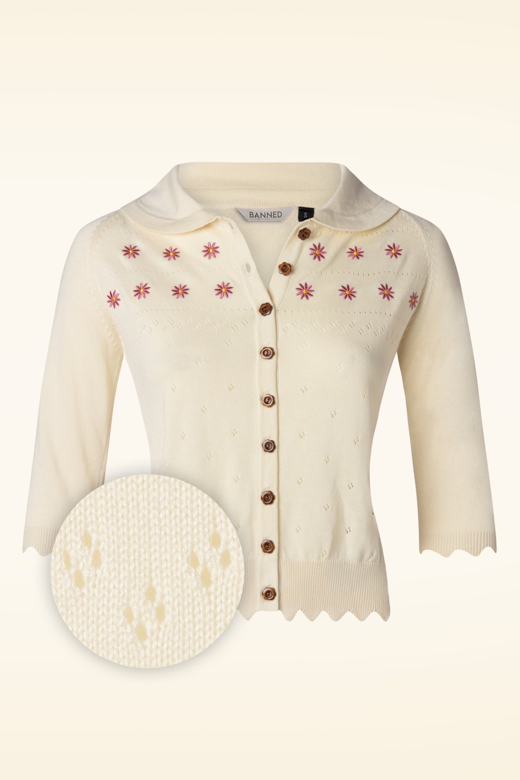 Rose Strickjacke in Off White