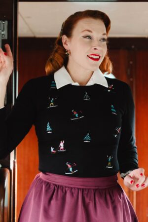 Ski Snow Season Pullover in Schwarz