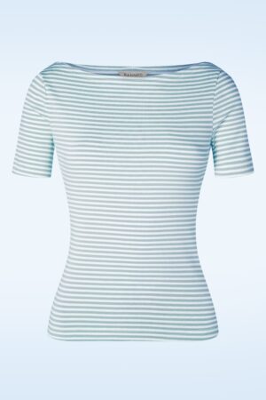 Sweet Candy Jersey-Top in Blau