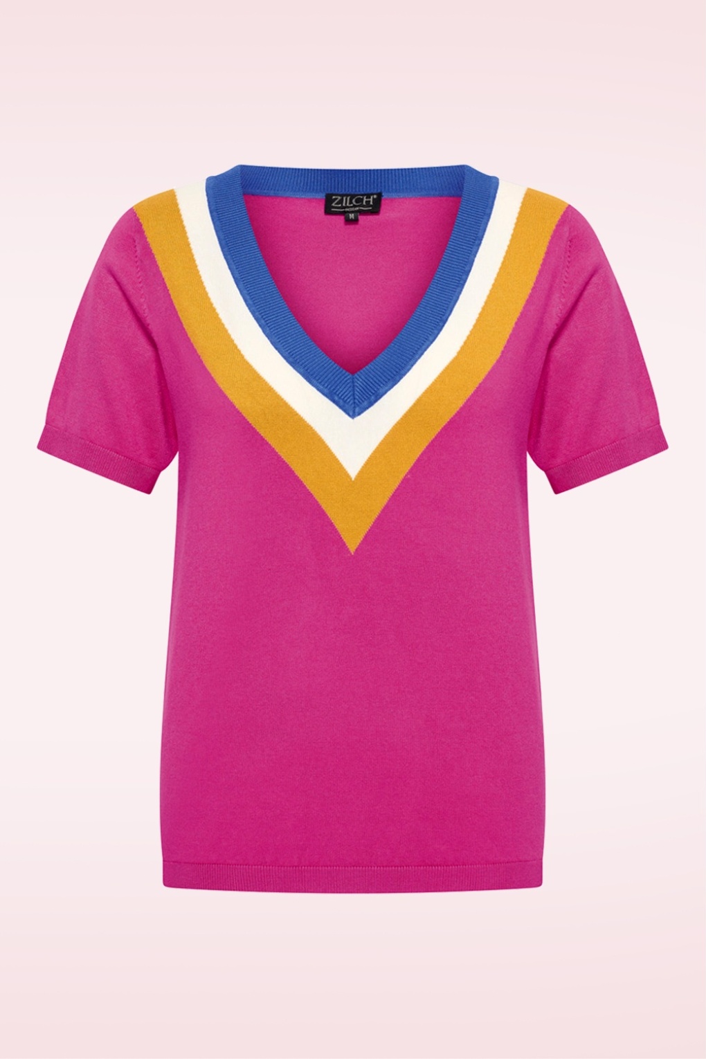 Veronica V-Ausschnitt-Oberteil in Fuchsia