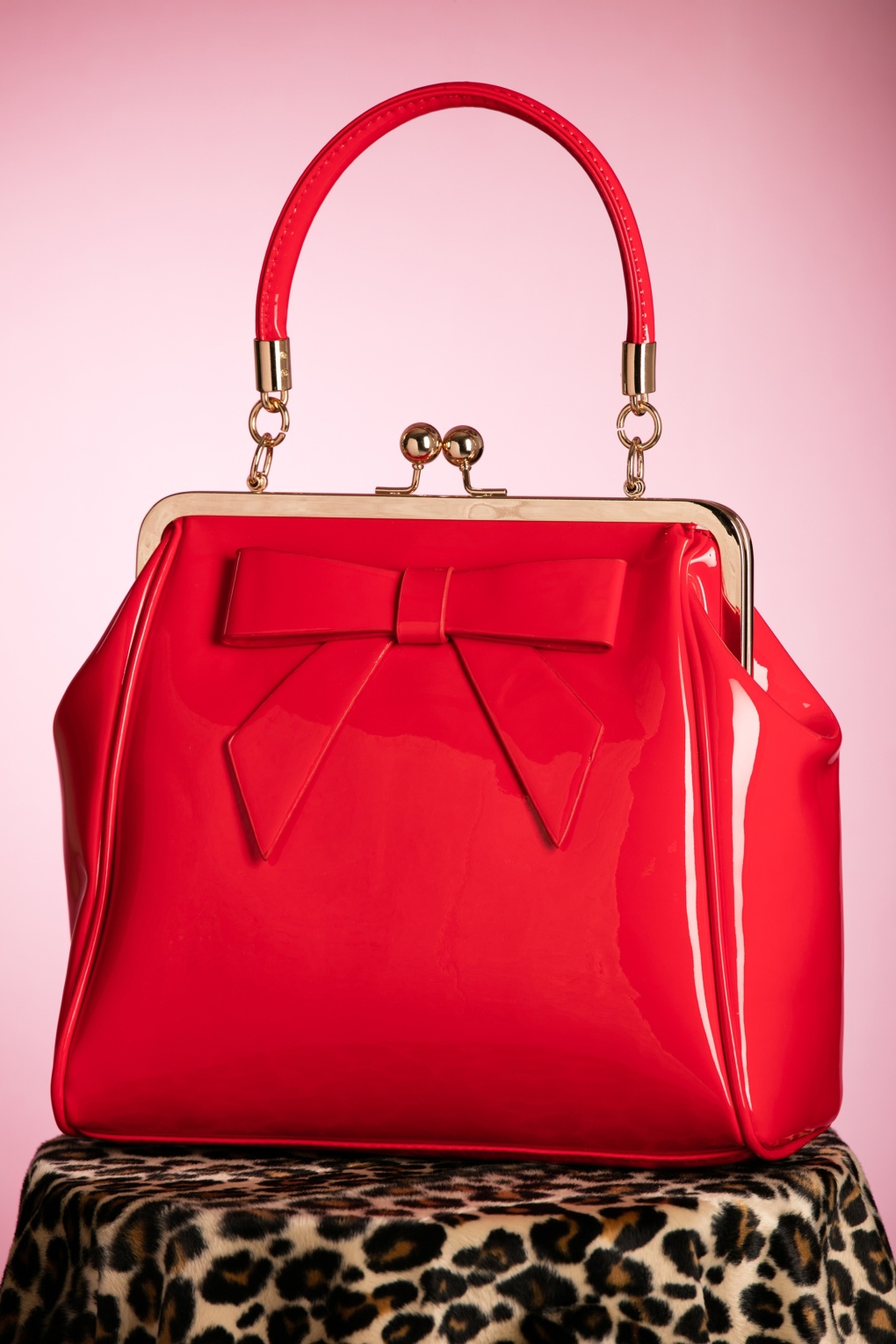 American Vintage Lack-Tasche in Rot