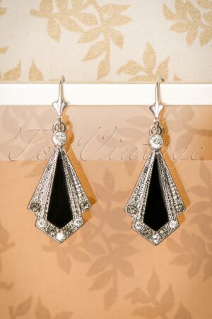 Ar Déco Emaille Ohrringe