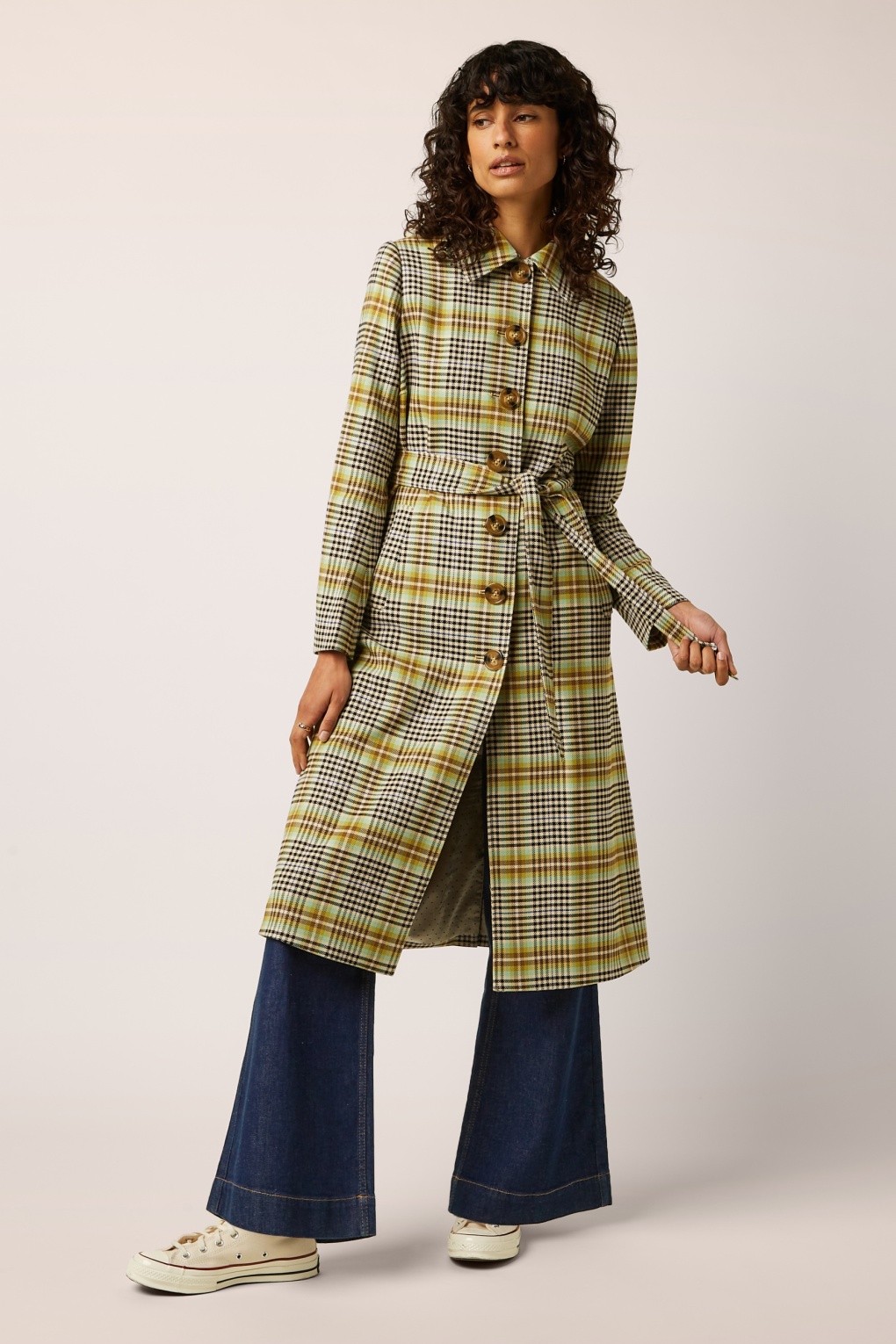 Arabella Kooks Check Mantel in Multi