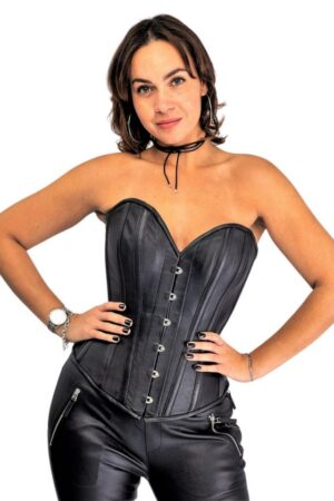 Be Noble Lederweste Korsett Korsett aus Lammappa Leder mit Schnürungen