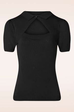 Beth Strickoberteil in Schwarz