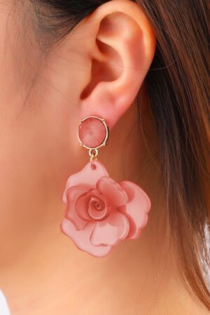 Blühende Funken Ohrringe in Koralle