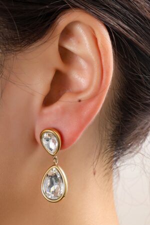 Cara Crystal Ohrringe in Gold