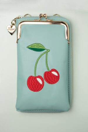 Cherry Pie Cross Body Handytasche in Mint