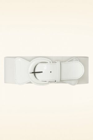 Corinne Elastischer Gürtel in Weiß