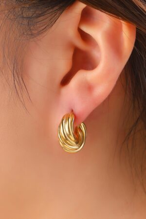 Croissant Creole Ohrringe in Gold