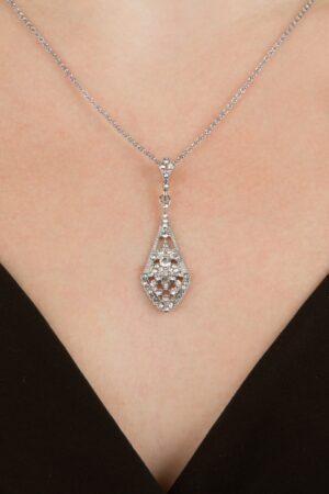 Crystal Halskette in Silber