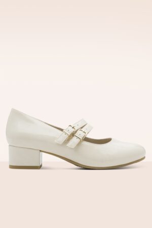 Delphine Softline Vegan Pumps in Patent Ivory