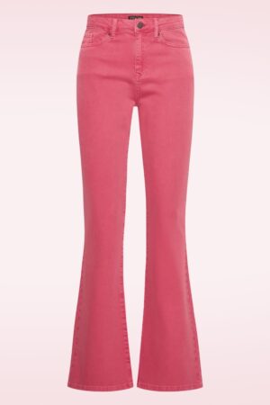 Dora Baumwoll-Schlagjeans in Lippenstiftrot