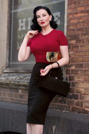 Exklusiv bei Topvintage ~ Bella Midirock in Schwarz