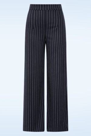 Exklusiv bei Topvintage ~ Bonnie Nadelstreifenhose in Marineblau