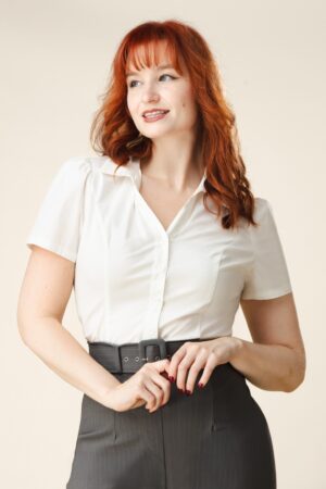 Exklusiv bei Topvintage ~ Indra Bluse in Wollweiß