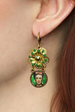 Frida Flower Ohrringe in Grün