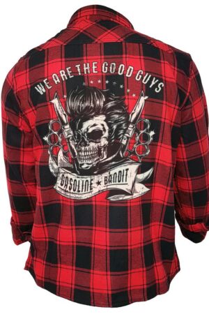GASOLINE BANDIT® Flanellhemd Herren Worker Hemd für Rockabilly Fans: We are the Good Guys