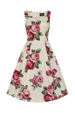 Hearts & Roses London A-Linien-Kleid Frances Floral Retro Vintage Rosen 50er